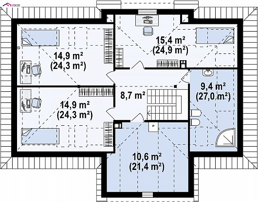 План второго этажа Z2 A